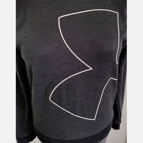 Under Armor Women's Sz M Coldgear Synthetic Wool Crew Logo Sweatshirt Sweater - Picture 5 of 6